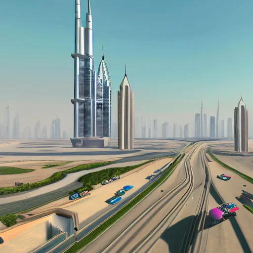 Image similar to gta : dubai, by bogna gawronska