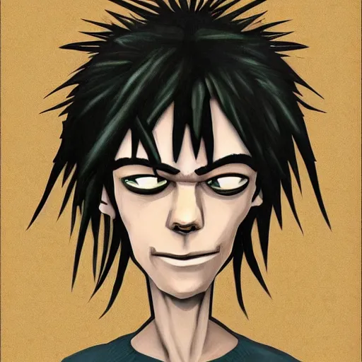 Prompt: renaissance portrait of 2d from Gorillaz