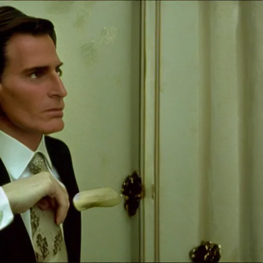 Image similar to Still of Patrick Bateman removing his venitian mask in Eyes Wide Shut (1999)