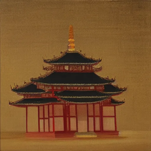 Image similar to “Quanzhou Kaiyuan Temple, oil on canvas, by Turner, 8k”