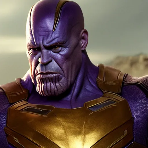 Prompt: Robert Downey Jr as Thanos