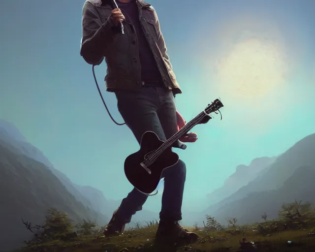 Prompt: highly detailed portrait of tim buckley singing on stage, in gta v, stephen bliss, unreal engine, fantasy art by greg rutkowski, loish, rhads, ferdinand knab, makoto shinkai and lois van baarle, ilya kuvshinov, rossdraws, tom bagshaw, global illumination, radiant light, detailed and intricate environment