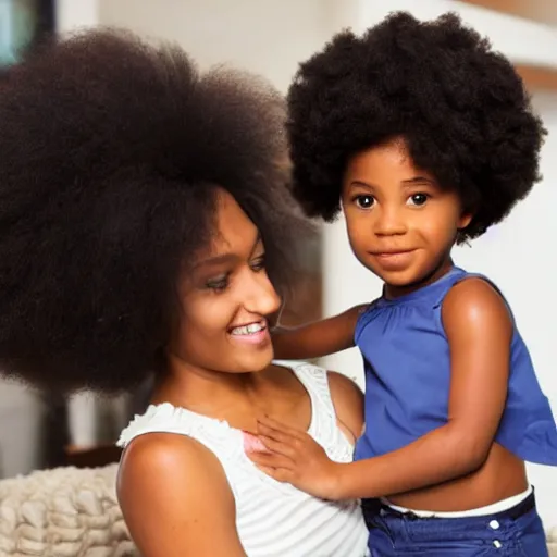 Prompt: a african, american girl with round afro