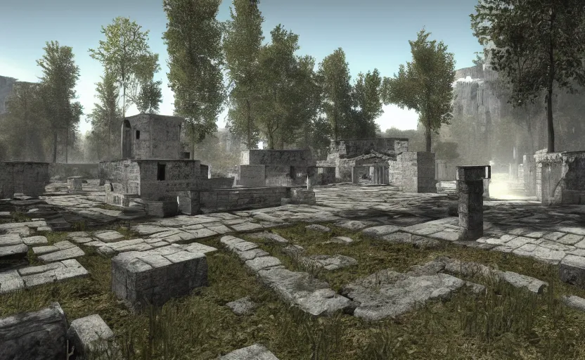 Image similar to the talos principle puzzle screenshot, high resolution