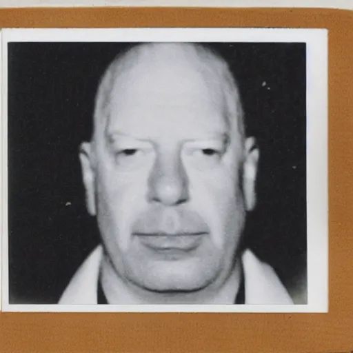 Image similar to a still polaroid photo of the real homer simpson