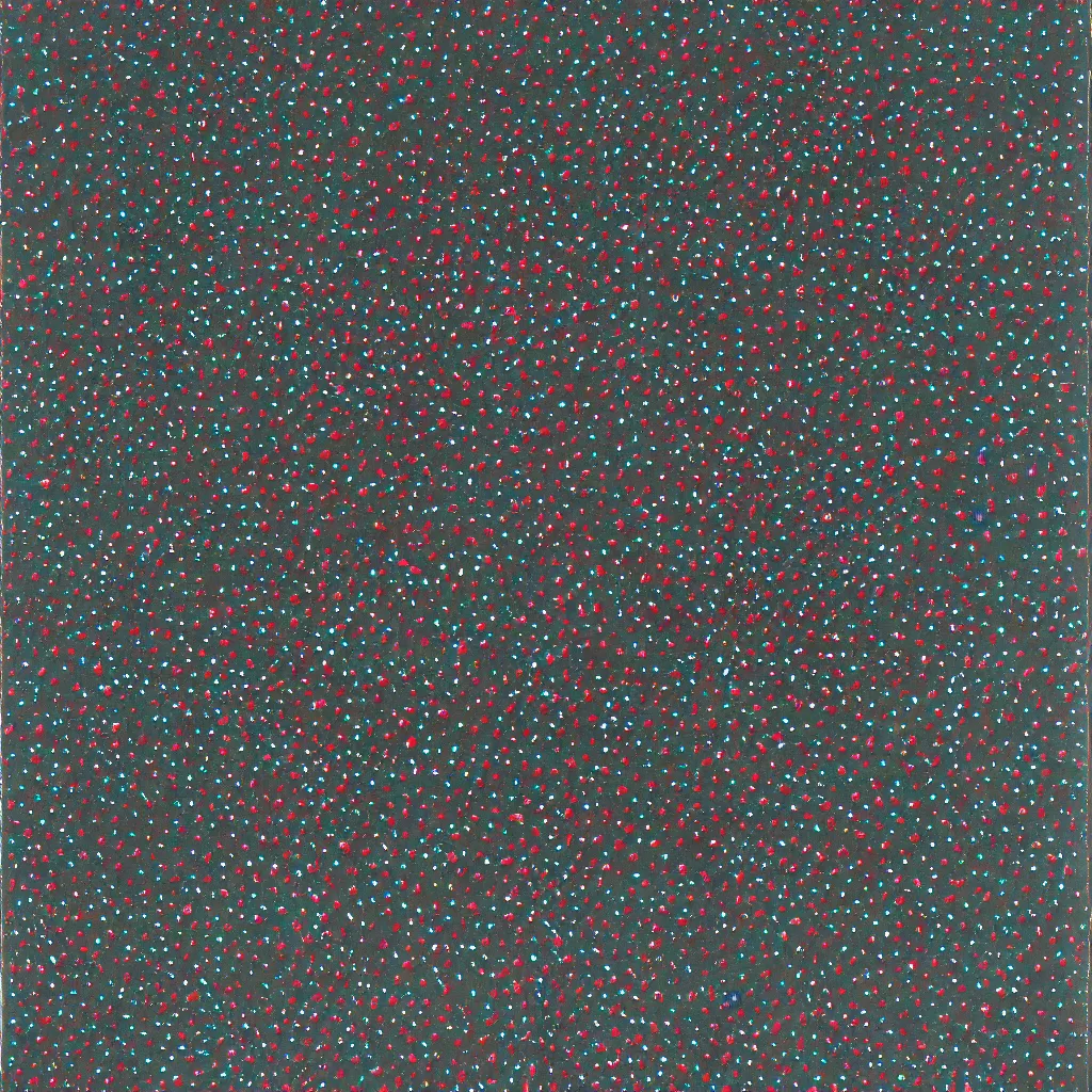 Image similar to camouflage made of hearts, smiling, abstract, rei kawakubo artwork, cryptic, dots, stipple, lines, splotch, color tearing, pitch bending, color splotches, dark, ominous, eerie, minimal, points, technical, old painting