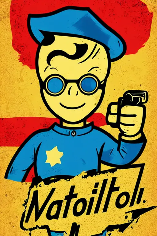 Image similar to fallout 7 6 retro futurist illustration art by butcher billy, sticker, colorful, illustration, highly detailed, simple, smooth and clean vector curves, no jagged lines, vector art, smooth andy warhol style