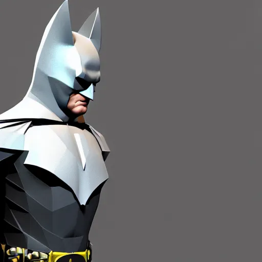 Image similar to batman, low poly 3 d render