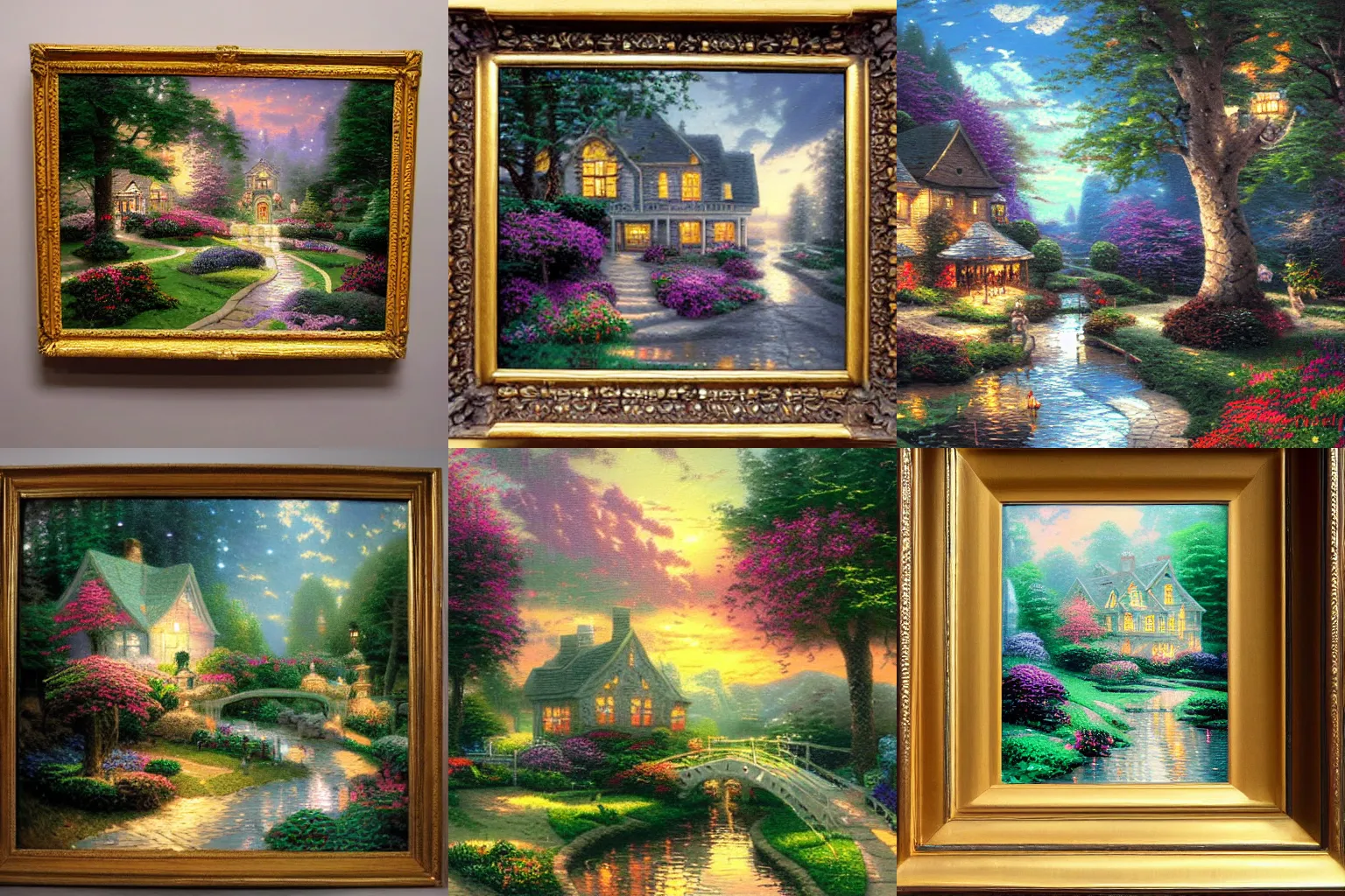 Prompt: thomas kinkade painting of an excel spreadsheet