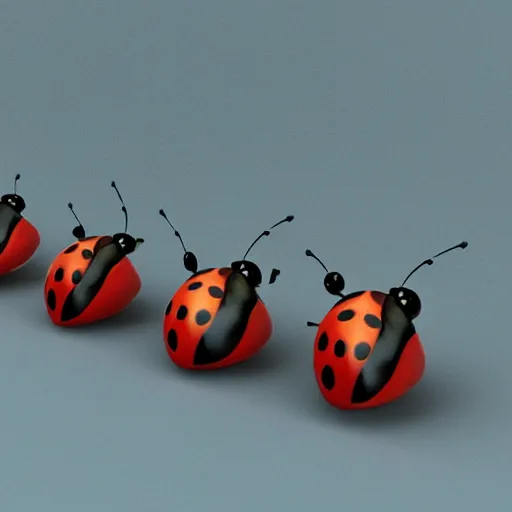 Image similar to promotional movie still, ladybugs, the fellowship of the ring ( film ), 3 d render