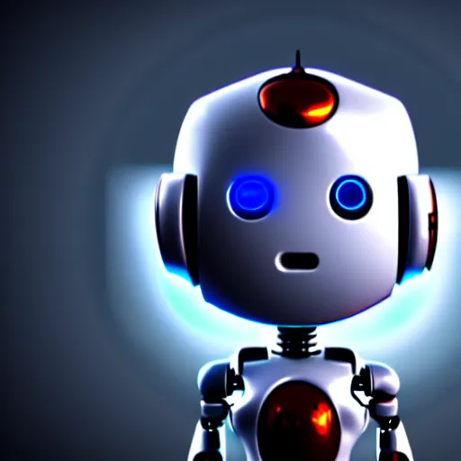 Prompt: a cute little robot. super realistic 8 k render, darkpowerful elegant, cinematic composition