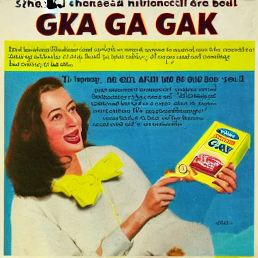 Prompt: advertisement for GAK