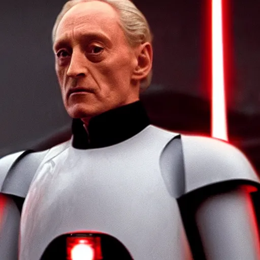 Image similar to tywin lannister as a imperial officer in star wars, movie still, epic quality, cinematic, 4 k, atmospheric