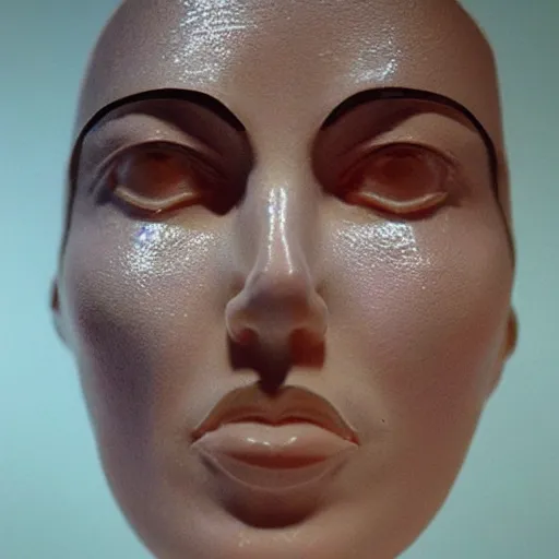 Prompt: translucent sculpture of a woman\'s face