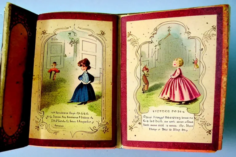 Image similar to antique victorian popup book childrens story book