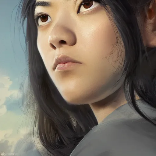 Image similar to Aimee Garcia as Rukia Kutchki, professional modeling, looking down on the camera, detailed, centered, digital painting, artstation, concept art, donato giancola, Joseph Christian Leyendecker, WLOP, Boris Vallejo, Breathtaking, 8k resolution, extremely detailed, beautiful, establishing shot, artistic, hyperrealistic, beautiful face, octane render, cinematic lighting, dramatic lighting, masterpiece