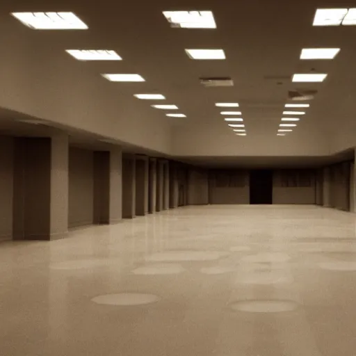 Prompt: the eerie halls of the scp foundation, unnerving mist, liminal, terrifying creatures lurking in the corner of your eye