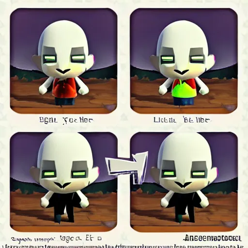 Image similar to Nosferatu in animal crossing