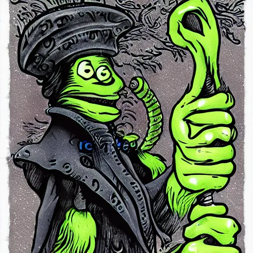 Image similar to pepe as davy jones