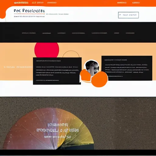 Prompt: Personal portfolio website design for a physicist with warm colors