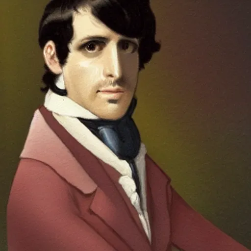 Prompt: regency era painting of a beatle ringo clean shaven