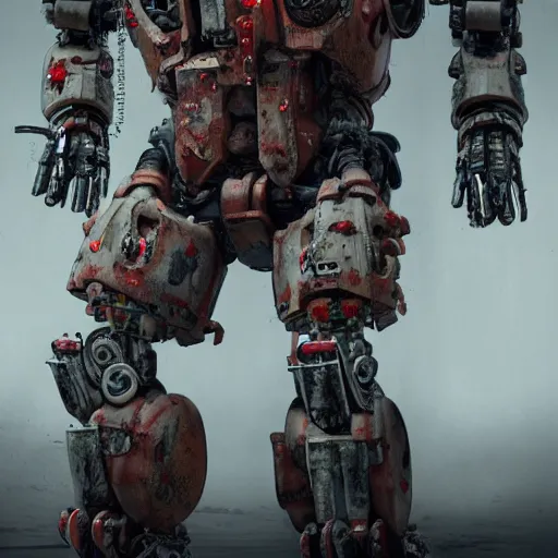 Prompt: cinematic full body portrait of a zombie heavy mech with flesh, by kow yokoyama, maschinen krieger, hobby japan, stormy post apocalyptic cyberpunk gothic city, highly detailed, shot with canon 5 d mark ii, face detail, rob bottin, rick baker, jordu schell, artstation, cg society, soft illumination