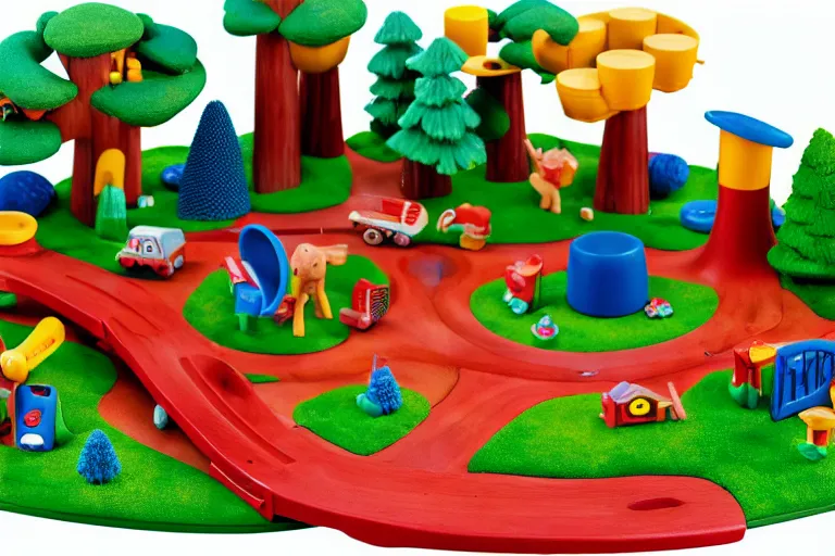 Prompt: fisher price redwood forest, california scene from tv show hyper detailed 5 5 mm 8 5 mm