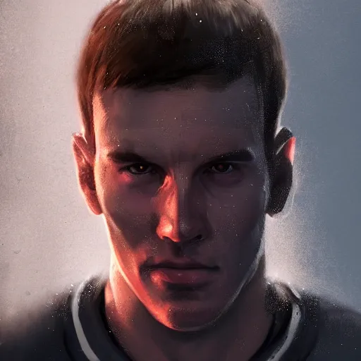 Image similar to portrait of volley ball star'kevin tillie'by greg rutkowski, jedi knight, he is 3 5 years old, star wars expanded universe, wearing imperial gear, he carries a volley ball, highly detailed portrait, digital painting, artstation, concept art, smooth, sharp foccus ilustration, artstation hq