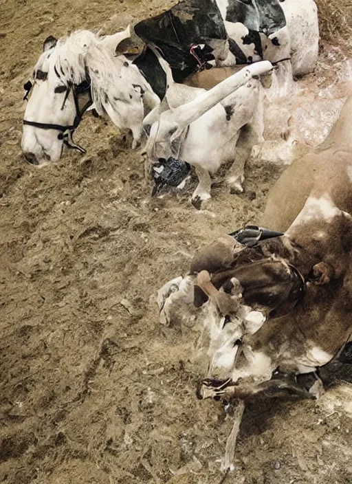 Image similar to jennifer lawrence rides on a cow, iphone detailed photo, instagram