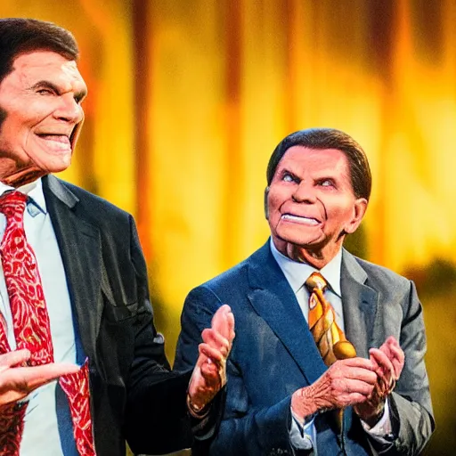 Image similar to god smiting thunder at kenneth copeland