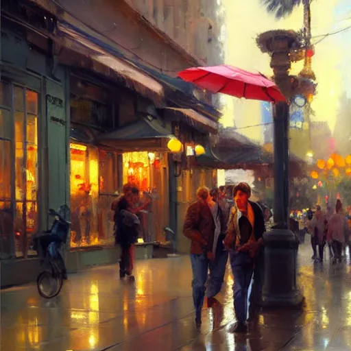 Prompt: retro street. by daniel f. gerhartz, hyperrealistic oil painting, 4 k, studio lightning - w 9 6 0