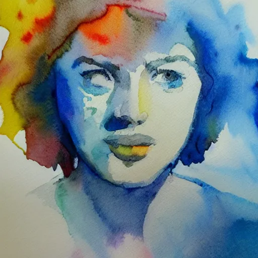 Prompt: a portrait of yourself. Water colors