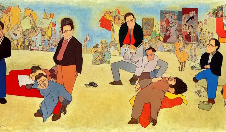 Image similar to seinfeld, by henry darger