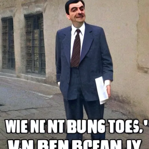 Image similar to meme about mr. bean and jellybeans