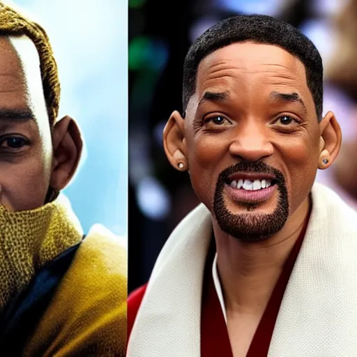 Image similar to will smith as obi wan kenobi