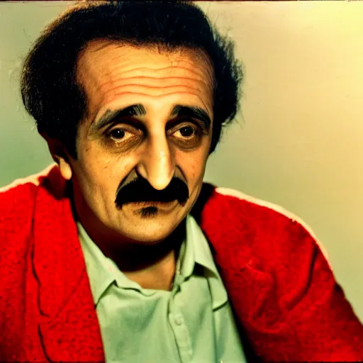 Image similar to portrait of Meher Baba, Kodachrome film