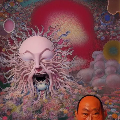 Image similar to takashi murakami and zdzisław beksiński