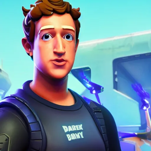 Prompt: mark zuckerberg as a fortnite character