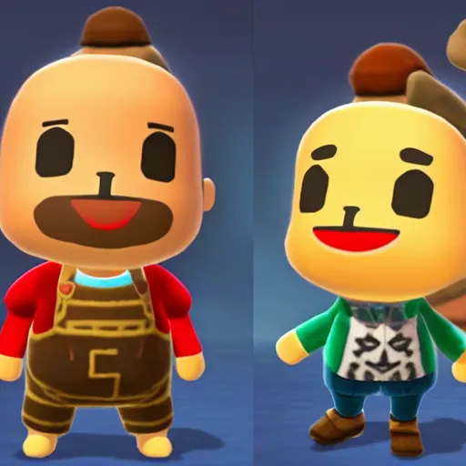 Prompt: dwayne johnson in animal crossing