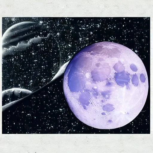 Image similar to a masterpiece of a holo around the moon with cartoon face on it, old photo, detailed, sci - fi, technology