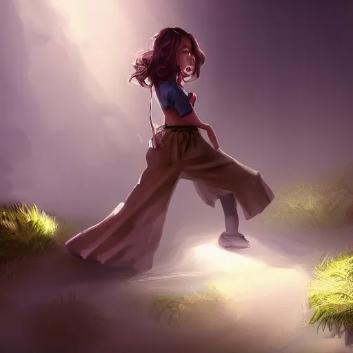 Prompt: poop pants, dramatic, volumetric lighting, trending on art station, beautiful, detailed, digital art