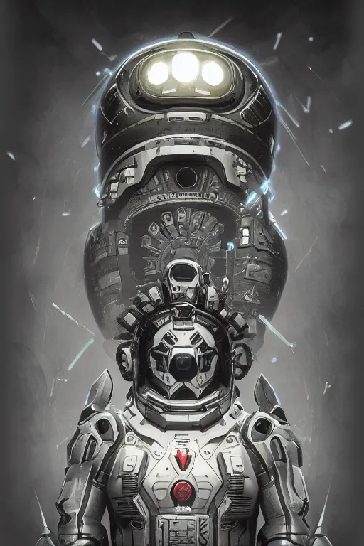 Image similar to symmetrical!! a matryoshka power suit, apex legends, in the style of frank frazetta, dramatic lighting and fog, artstation, unreal engine, keyshot