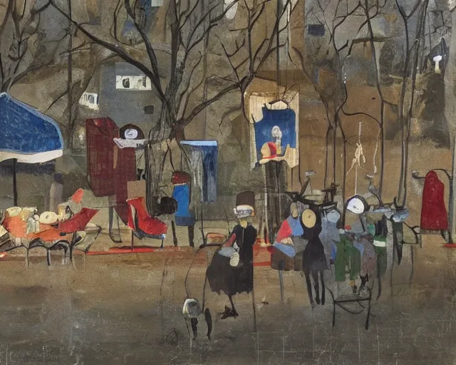 Image similar to a painting by sam toft and guy billout