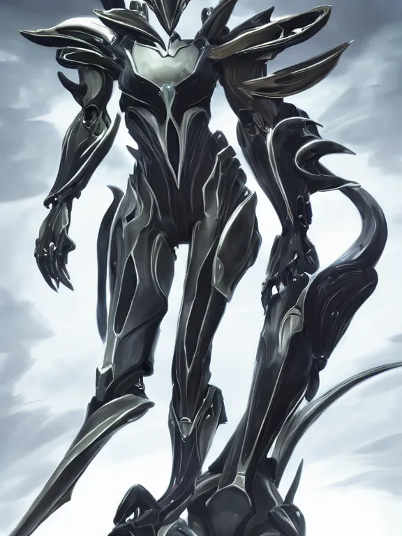 Image similar to exquisite cinematic front shot, low shot, of a beautiful saryn warframe, that's a giant beautiful stunning anthropomorphic robot female dragon with metal cat ears, posing elegantly, robot dragon paws for feet, streamlined white armor, long elegant tail, two arms, two legs, long tail, detailed warframe fanart, destiny fanart, high quality digital art, giantess art, dragon art, furry art, realistic digital art, warframe art, Destiny art, furaffinity, DeviantArt, artstation, 8k HD, octane render