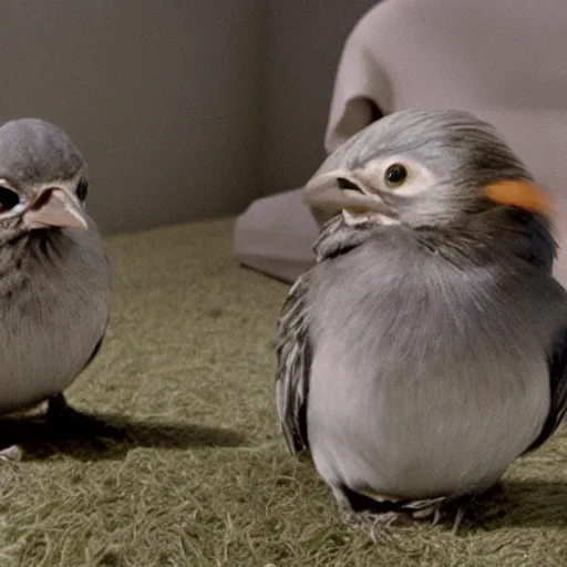 Image similar to Live Action Still of Jerma985 in The Birds (film), real life, hyperrealistic, ultra realistic, realistic, highly detailed, epic, HD quality, 8k resolution, body and headshot, film still