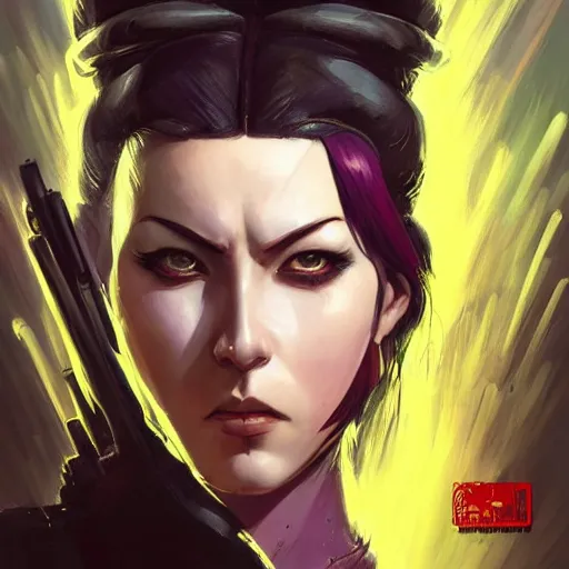 Prompt: portrait of juri han from street fighter game, colourised, face portrait, epic, tragic, military art, fantasy, dieselpunk, hd shot, digital portrait, beautiful, artstation, comic style, by artgerm, guy denning, jakub rozalski, magali villeneuve and charlie bowater