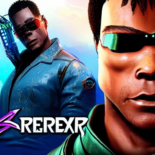 Prompt: Dexter deshawn cyberpunk 2077 character