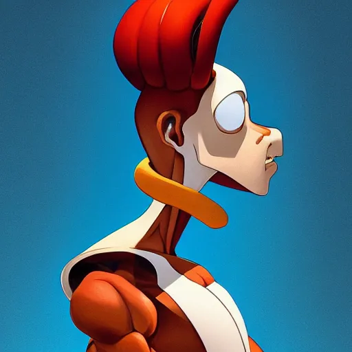 Image similar to face icon stylized minimalist earthworm jim, loftis, cory behance hd by jesper ejsing, by rhads, makoto shinkai and lois van baarle, ilya kuvshinov, rossdraws global illumination