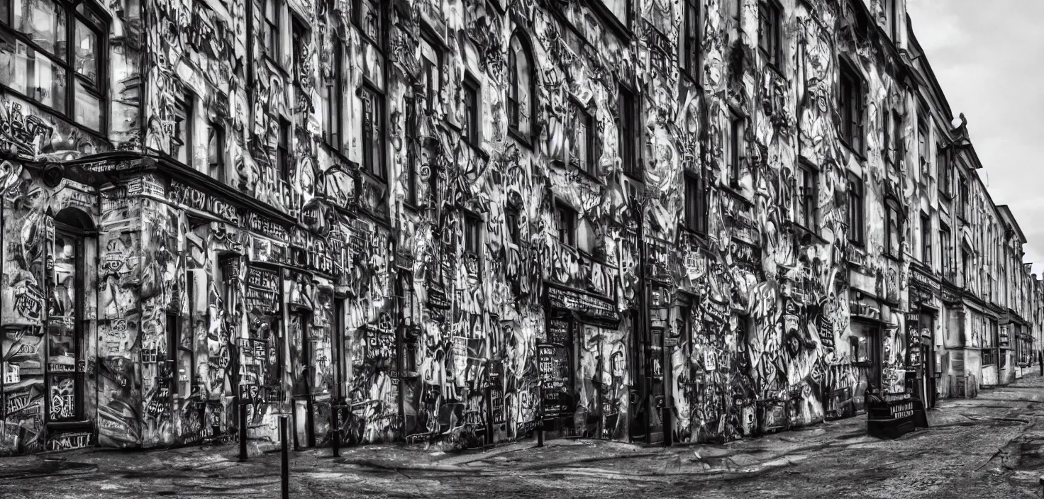 Image similar to kreuzberg streets, hyperrealistic, gritty, dark, urban photography, photorealistic, high details