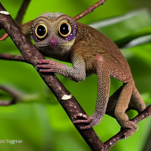 Image similar to tarsier chameleon hybrid